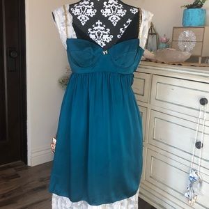 ❤️ INGWA MELERO ❤️ SILK CHARMEUSE BRA CORSeT DRESS